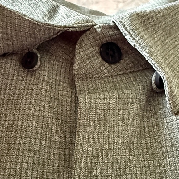 01.ALGO Sage Green PERFORMANCE quick dry stretch UPF 40+ Button Down Shirt XL - Picture 12 of 13